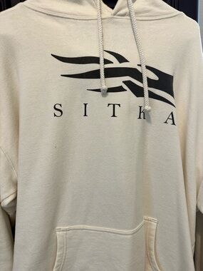 Sitka Men's Cream Logo Hoodie